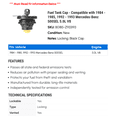 thumbnail image 2 of Fuel Tank Cap - Compatible with 1984 - 1985, 1992 - 1993 Mercedes-Benz 500SEL 5.0L V8, 2 of 2