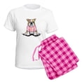 thumbnail image 5 of CafePress - Girly Bulldog Women's Light Pajamas - Women's Short Sleeve Print T-Shirt and Pants Light Cotton Pajama Set, 5 of 7