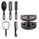 thumbnail image 2 of Hair Brush Set with Comb and Mirror, 5 in 1 Detangling and Massage Kit, Elegant Purple Finish, 2 of 4