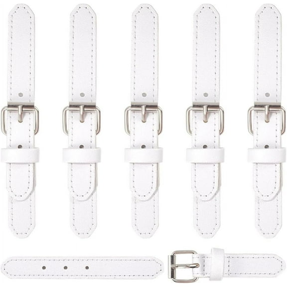 6 Sets PU Leather Metal Coat Buttons Snap Toggle Closure Clasp White Sew-On Large Coat Buckle Belt Replacement Clips Fasteners for Cloak Duffle Jacket Sewing Clothes Accessories DIY Craft