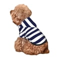 thumbnail image 5 of Haiem Navy Blue And White Stripes for Winter Dog Hoodie Sweatshirts with Pockets Warm Dog Clothes for Small Dogs Chihuahua-XX-Large, 5 of 7