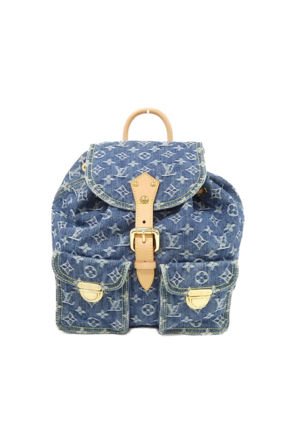 Pre-Owned Louis Vuitton Monogram Denim Sac Ad GM M95056 Backpack