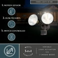 thumbnail image 2 of Bronze Motion Sensor Dusk to Dawn Outdoor Security Flood Light - 2 Adjustable Light Heads - 4 Modes, 2 of 14