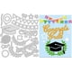 thumbnail image 1 of Troqueles para fiestas de graduación: troquel para hacer tarjetas, birrete de soltero, álbumes de recortes, diarios, repujado y decoración de papel., 1 of 7
