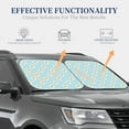 thumbnail image 4 of Xecao Daisies Flowers for Foldable Car Sun Shades (2-Pack) offer sun protection with an easy-fold design for convenient windshield shading., 4 of 7