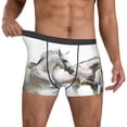 thumbnail image 2 of Salouo Running White Horses Print Men's Boxer Briefs,Breathable Underwear Elastic Waistband Briefs for Men -XX-Large, 2 of 8