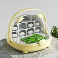 thumbnail image 3 of Portable Silkworm Breeding Cage - Transparent PP/Glass, Handle - for Observing Growth, Educational, Easy Clean, Small Animals, 3 of 4