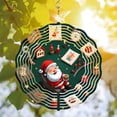 thumbnail image 3 of Metal Hanging Wind Spinners & Chimes - Festive Christmas Design with Concentric Circles Perfect for Yard & Garden Decor, 3 of 6