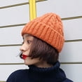 thumbnail image 4 of Thickened Warm Knitted Hat Ear Flap Candy Color Twist Beanie Hat for Outdoor, 4 of 8