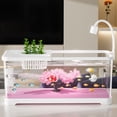 thumbnail image 6 of Tawatiler Fish Tank, 5 Gallon Fish Aquarium Start Kits, Fish Tank Starter Kit with Aquarium Light & Filter, Betta Fish Tank with Aquarium Decorations, Hydroponic Basket, Fishing Net, Pebbles, 6 of 7