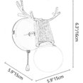 thumbnail image 3 of Nordic Modern Design Deer Antlers Shape Wooden Wall Sconce with Pull Chain Switch E27,Black,No Bulb, 3 of 5