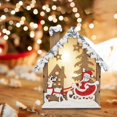 thumbnail image 4 of Árbol de Navidad Decoración colgante Casa de madera luminosa Colgante iluminado Hueco Papá Noel Colco Colgante de árbol, 4 of 8