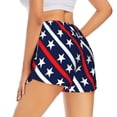 thumbnail image 3 of Disketp Patriotic Star Print Women's Shorts Workout Shorts for Athletic Gym Running Shorts with Phone Pockets Small, 3 of 8