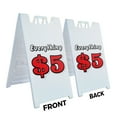 thumbnail image 3 of Everything 5 Dollars 24" x 36" Double Sided A-Frame Sidewalk Sign Includes 2 Plastic Inserts Foldable Portable White Signicade Sandwich Board Cost-Effective Sales Retail Bargains, 3 of 6