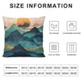 thumbnail image 6 of Acheng Mountain Outdoor Decorative Throw Pillow Covers,Watercolor Fall Camp Square Cushion，for Living Room Couch and Bed ,2 Pcs (Mountain) White, 6 of 6