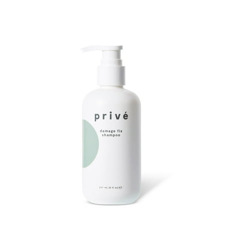 Privé Damage Fix Shampoo - NEW 2019 FORMULA - Repairs from Inside Out (8 fl oz/237 mL) For damaged, dull and over-processed hair. Ideal for repair, restrengthening, frizz control and (Best Way To Fix Hail Damage)