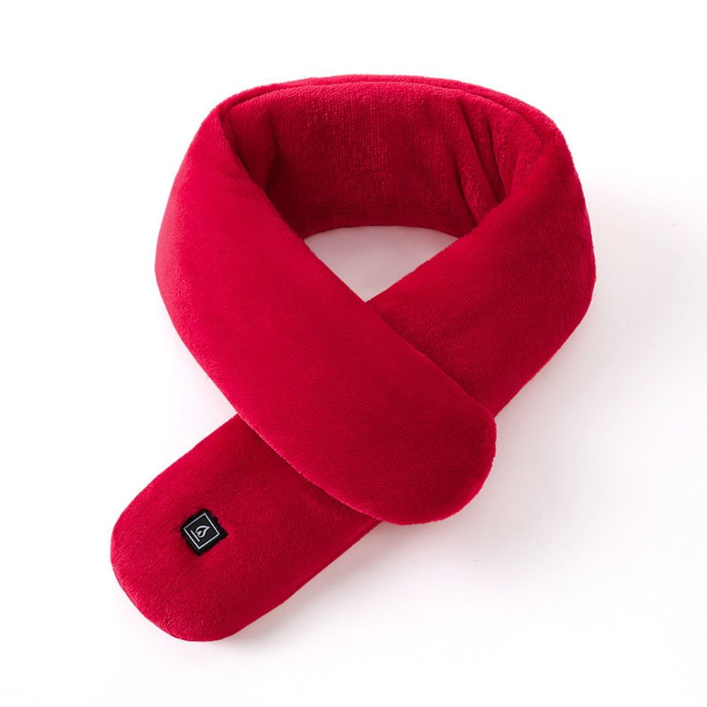 Washable Solid Color Pad Shawl USB Charging Winter Scarf Warmer Shawl