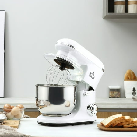 

Tomshine Stand Mixer w/ 7.5 Qt Stainless Steel Mixing Bowl Beater Dough Hook White