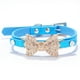 thumbnail image 1 of Collar de moda de cuero chapado en diamante con anillo para marcar perros, gatos, cachorros y gatitos para un paseo MFZFUKR CPB-US-YY59-2, 1 of 5