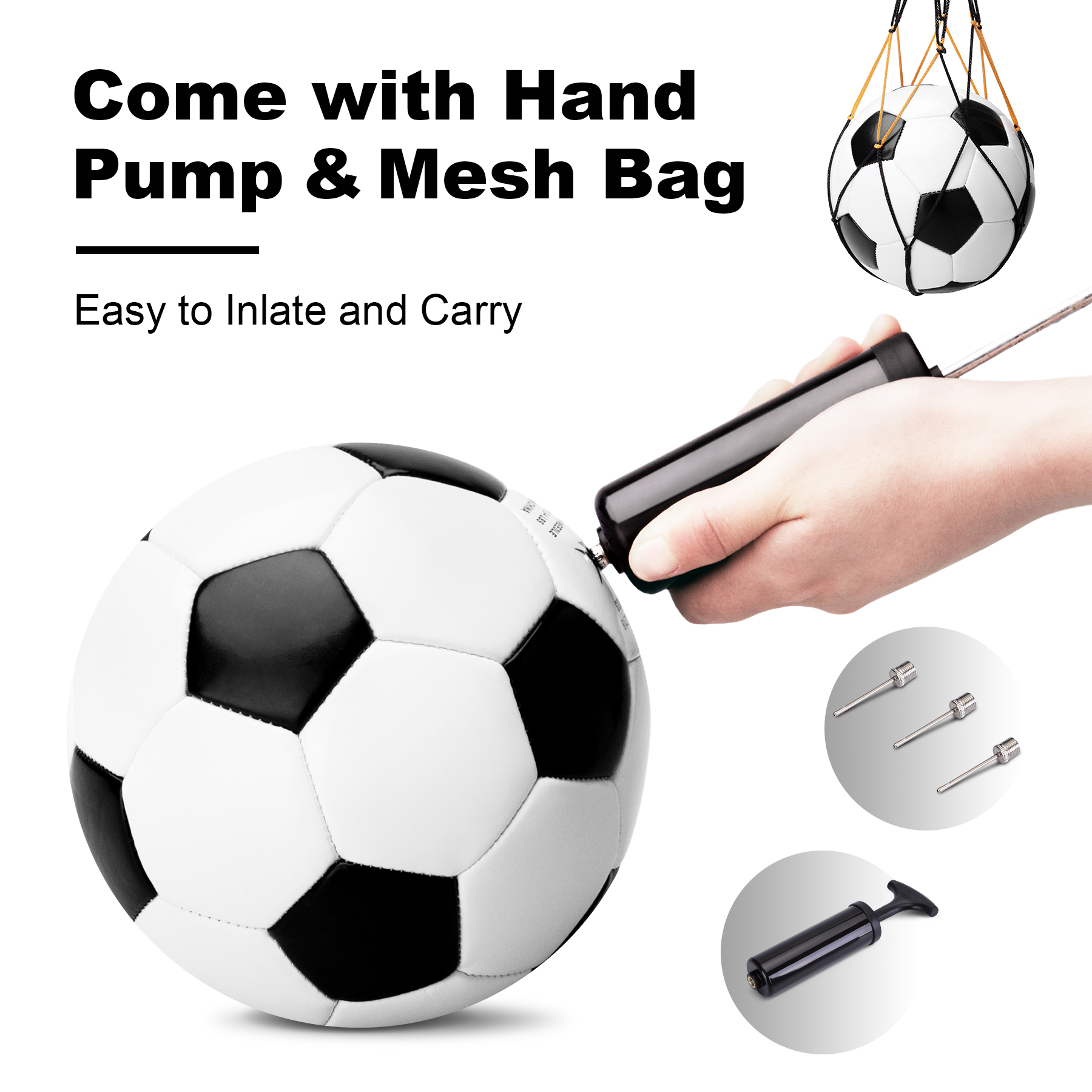 PlayZap Soccer Ball Size 3 with Pump Single or 2-Pack photo 5