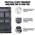 thumbnail image 5 of Caroeas XX-Large Portable Hanging Travel Shelves, Packing Cube Organizer, Luggage Organizer with Zippered Compartment, Carry on Closet Packing Bag Storage for Suitcase, Gray, 5 of 7
