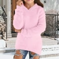 thumbnail image 2 of YunPes Fleece Pullover Hoodie for Girls Oversized Solid Long Sleeve Fuzzy Hooded Sweatshirt Teen Winter Warm Casual Sweater, 2 of 5