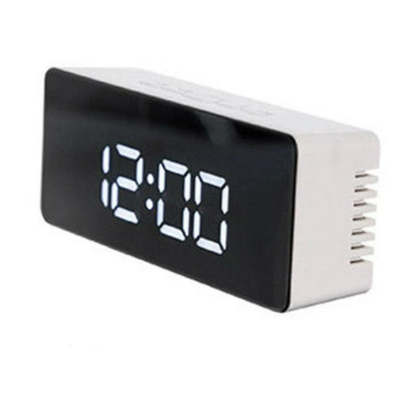 Creative LED Digital Alarm Clock Night Light Thermometer Display Mirror Lamp Hot