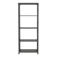 thumbnail image 2 of Carnsile 4-Shelf Metal Open Bookcase, Gun Metal, 2 of 8