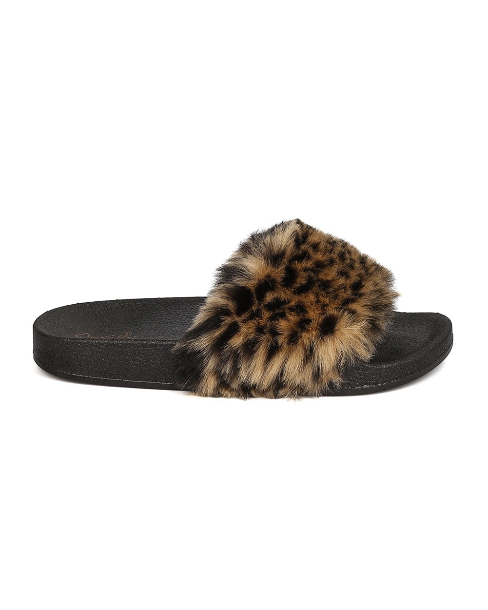 leopard fuzzy slippers