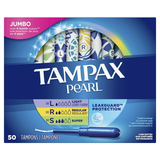 Tampax Pearl Tampons, TriplePack, Light/Reg/Sup Absorbency, Unscented