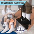 thumbnail image 3 of Yacht & Smith Children & Kids Wholesale Bulk Sports Crew, Athletic Case Pack Socks, by SOCKS'NBULK (72 Pairs White USA, Kids 4-6 (Shoe size 7-10)), 3 of 6