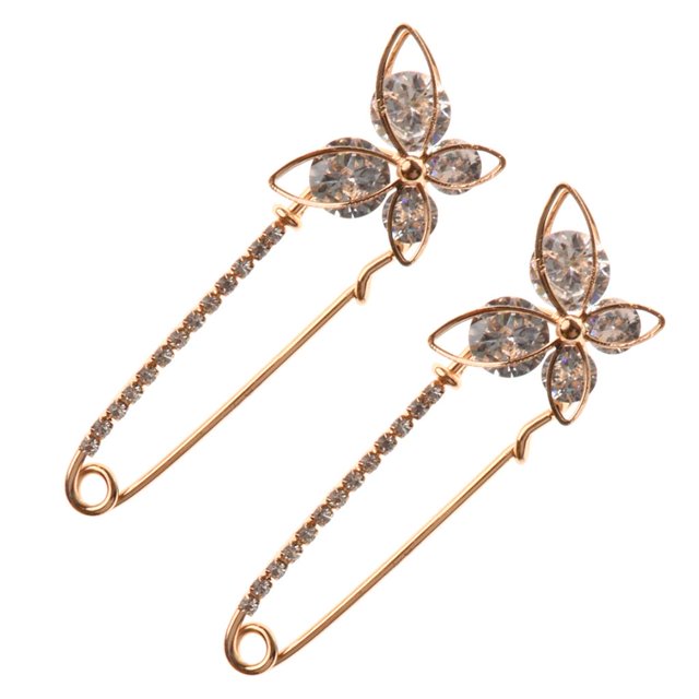 2 Piezas Flor Cristal Zapatos Clips Hebilla Joyería para Los Zapatos de Las Mujeres Baoblaze Cadenas de zapatos