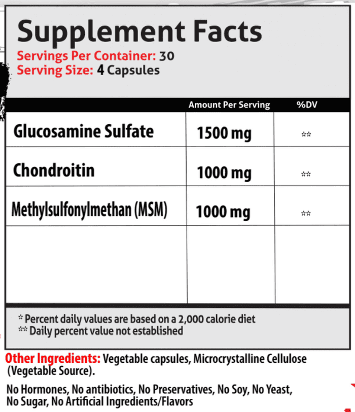 Frontline Formulations Joint+ with Glucosamine, Chondroitin, MSM, Dietary Supplement, 30 Servings