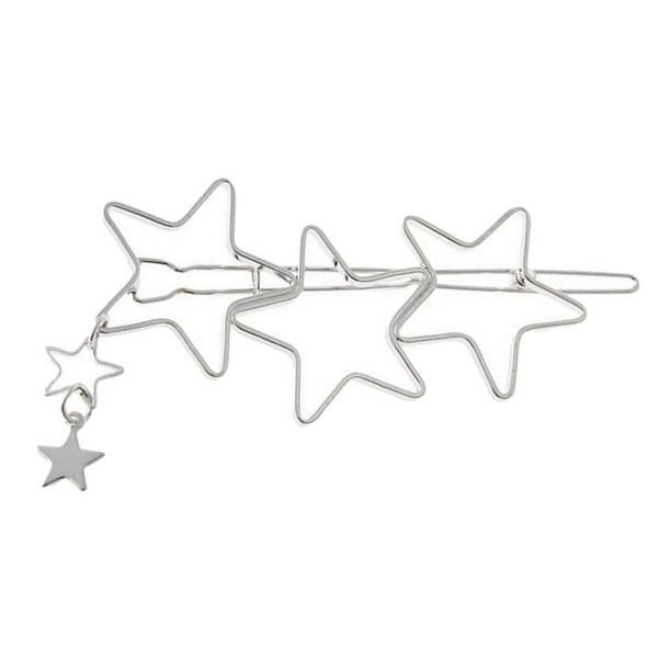 Horquilla de moda con clip para el cabello, pinza para el cabello con broche, pasador deslizante, accesorio para la cabeza Plata