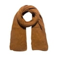 thumbnail image 3 of Winter Scarves for Women Warm Pashmina Wraps Fleece Knit Womens Scarfs Fall Fashion Must Have Brown Scarf, 3 of 3