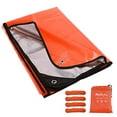 thumbnail image 2 of RedSwing Couverture de Survie Robuste, Bâche Thermique d'Urgence Imperméable, Couverture Isolée Réfléchissante Polyvalente pour Camping Randonnée, Orange, 2 of 4