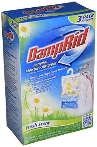 DampRid Hanging Moisture Absorber, Fresh Scent, 14 oz bags, 3 ea
