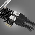 thumbnail image 2 of Pci Express Multiplier Riser tarjeta 1x a 1x1 a 4 tarjeta de adaptador de tarjeta gráfica Feliz Sencillez, 2 of 5