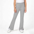 thumbnail image 5 of Girls Split Flare Pants Solid Color High Waist Stretchy Yoga Trousers Kids Casual Slim Comfy Long Pants Gray 11-12 Years, 5 of 7