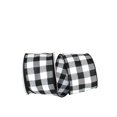 thumbnail image 1 of Reliant Ribbon 93228W-984-40F Celine Plaid Twill Wired Edge Ribbon - Black & White - 2.5 in. x 10 yards, 1 of 1