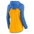 thumbnail image 3 of Women's Fanatics Gold/Powder Blue Los Angeles Chargers Script Full-Zip Hoodie, 3 of 3
