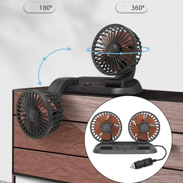 Ventilador de coche, enfriador eléctrico de para salpicadero, Encendedor de cigarrillos24V Cola Ventiladores de coches eléctricos