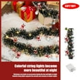 thumbnail image 2 of 33FT Christmas Garland with Lights,Prelit Christmas Tinsel Garland for Mantle,Christmas Garlands for Decoration,Christmas Decorative Light Up Arrangement Staircase Handrail Christmas Tree Decorations, 2 of 6