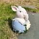 thumbnail image 4 of Figuras de huevos de conejito de Pascua, escultura de modelo animal, artesanía artística de resina para vitrina Verde, 4 of 9