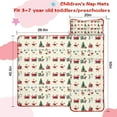 thumbnail image 5 of Beige Christmas Santa and Train Pattern Toddler Nap Mats for Kids Preschool,50"x20" Sleeping Mat Bag or Kids,Toddler Sleeping Bag,Toddler Nap Mat or Daycare, 5 of 6