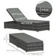 thumbnail image 3 of Outsunny Outdoor Lounge Chair, Patio Lounge Chair with Reclining Back, 3 of 10