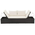 thumbnail image 4 of vidaXL Patio Bed, Outdoor Lounge Bed, Adjustable Sides, Weather-Resistant, Poly Rattan Frame, 4 of 5