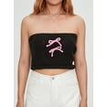 thumbnail image 2 of Coduop Women Knitted Crop Tube Vest Sleeveless Ribbed E-girl Slim Fit Cami Tops, 2 of 6