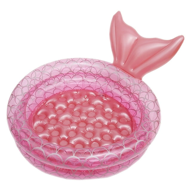 BINGLI Piscine Ronde Gonflable pour Enfants avec Conception de Fosse à Balles - Tapis d'Éclaboussures Extérieur Portable pour Tout-Petits, Centre de Jeu d'Eau pour Bébé Intérieur/extérieur en Matériau Durable et Étanche