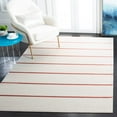 thumbnail image 5 of Safavieh  Orwell Milia Modern Stripe Rug Ivory/Navy 6'7" x 6'7" Round 8' Round, 6' Round Indoor Living Room, Bedroom, Dining Room Blue Round, 5 of 6
